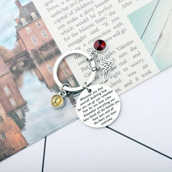 Women Hero Inspired Stainless Steel Keychain Superwoman Gift Pendant - Picture 4 of 6